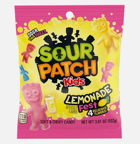 Sour Patch LEMONADE PEG BAG 102g x 12