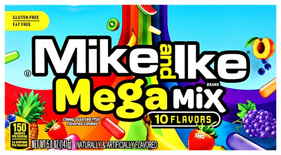 Mike and Ike Mega Mix Theatre Box 120g - 12 ct